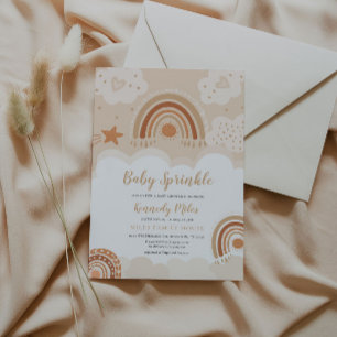 Baby Sprinkle, Boho Rainbow Baby Shower-inbjudan Inbjudningar