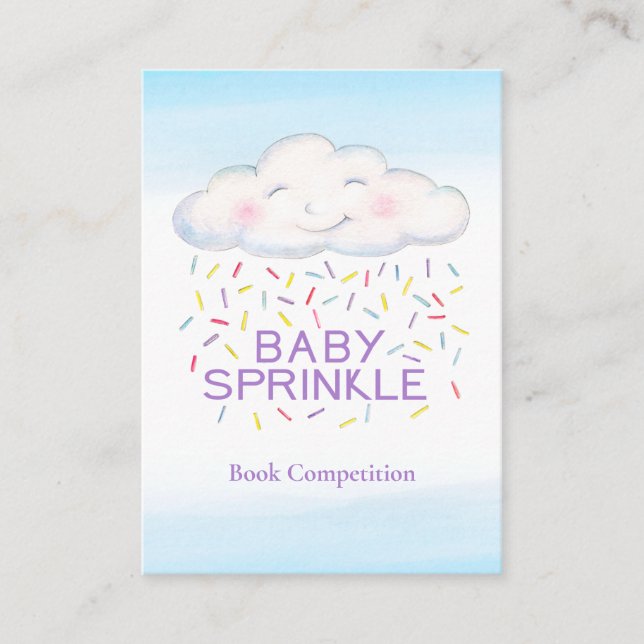 Baby sprinkle bok konkurrensmoln sprinkles tilläggskort (Framsida)