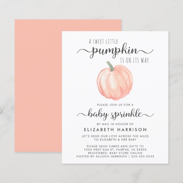 Baby Sprinkle by Mail Orange Pumpkin (Fram/baksida)