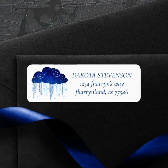 Baby Sprinkle Classic Blue | Moody Shower Adress Returadress Etikett (Skapare uppladdad)