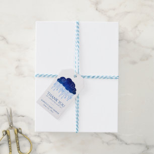 Baby Sprinkle Classic Blue Tack för Coola Shower Presentetikett