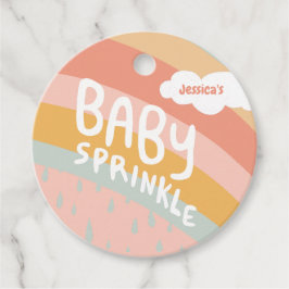 BABY SPRINKLE Cute Clouds Rainbow TACK Anpassnings Gåvor Etiketter