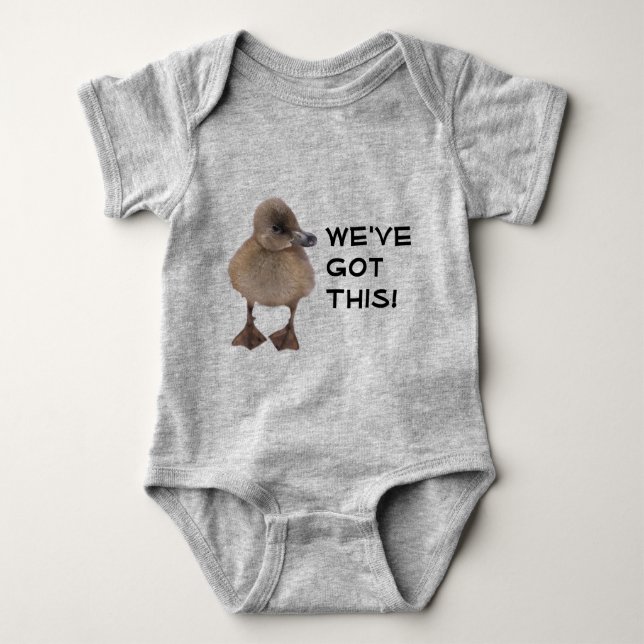 Baby Sprinkle Cute Grått Duckling Anpassningsbar T Shirt (Framsida)