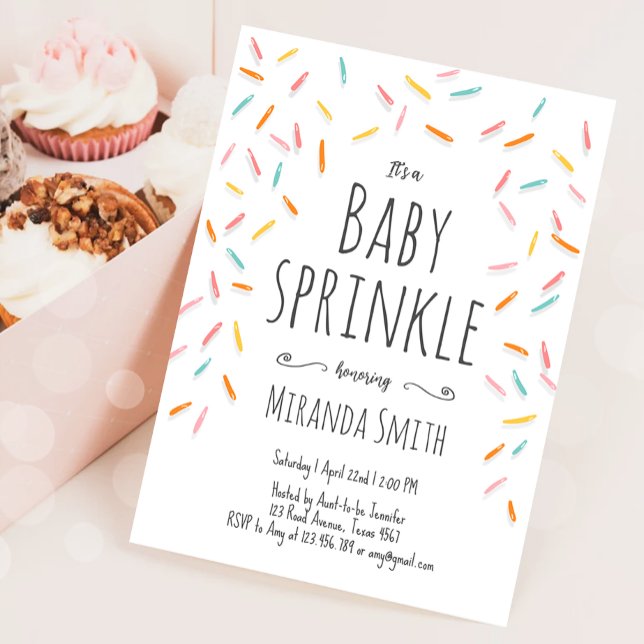 Baby Sprinkle Gender Neutral Coed Shower Confetti Inbjudningar (Skapare uppladdad)
