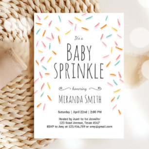 Baby Sprinkle Gender Neutral Sprinkles Confetti Inbjudningar
