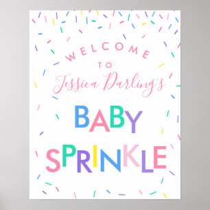 Baby Sprinkle Gender Neutral Välkommen Poster