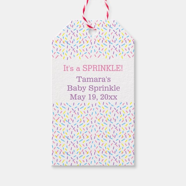 Baby Sprinkle Gift Märkre Presentetikett (Framsidan)