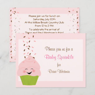 Baby Sprinkle-inbjudan i Pinks Inbjudningar