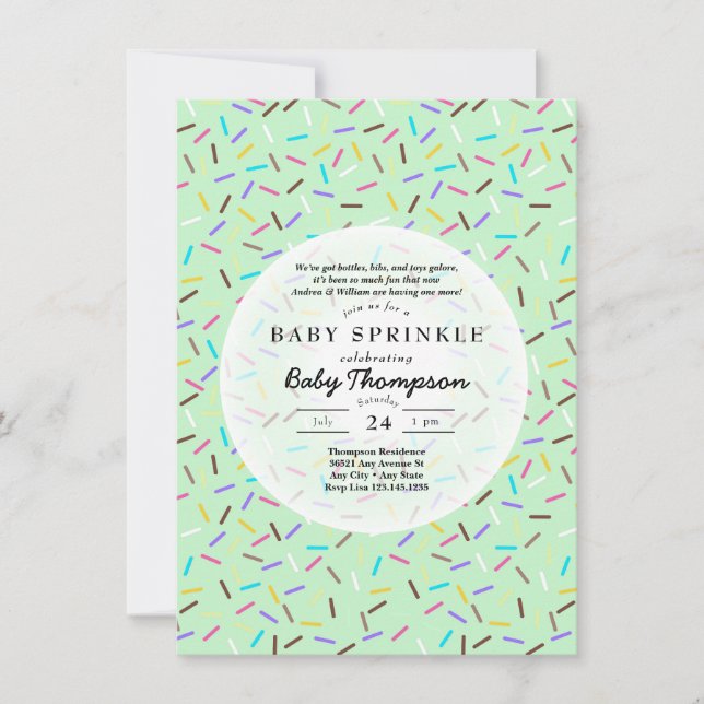 Baby Sprinkle-inbjudningar Inbjudningar (Framsida)
