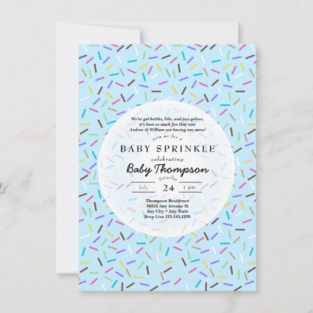 Baby Sprinkle-inbjudningar Inbjudningar (Framsida)