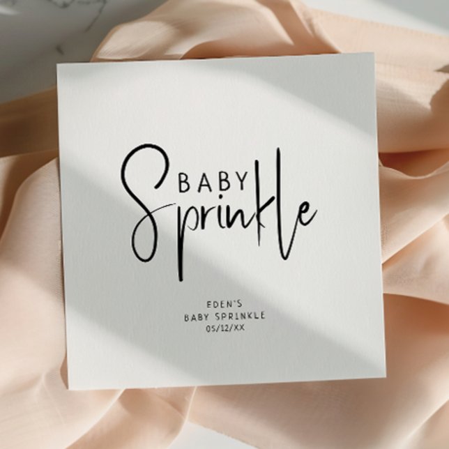 Baby Sprinkle Napkins med enkel modern Neutralt Pappersservett (Skapare uppladdad)