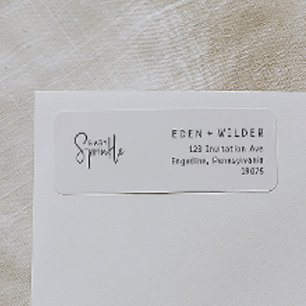 Baby Sprinkle-Returadress med enkel modern Neutral Returadress Etikett