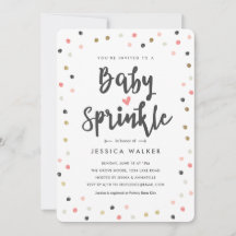 Baby Sprinkle Rosa Confetti Girl Baby Sprinkle