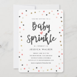 Baby Sprinkle Rosa Confetti Girl Baby Sprinkle Inbjudningar