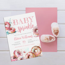 Baby Sprinkle Rosa Donut Girl Baby Shower