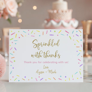 Baby Sprinkle Rosa Lila Guld Tack Kort