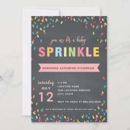 Baby Sprinkle Shower-inbjudan Rosa Girl Girl Girl Inbjudningar