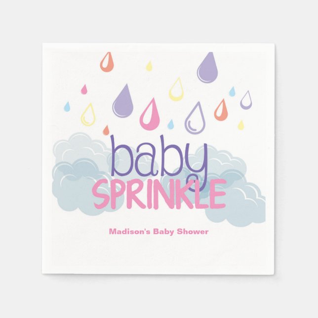 Baby Sprinkle Shower Napkin Pappersservett (Framsidan)