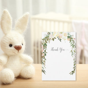 Baby Sprinkle Shower Tack Elegant Vit ros Kort