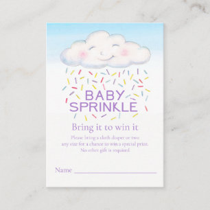 Baby sprinkle stollig molnblöjkort tilläggskort