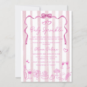 Baby Sprinkle Whimsical Hand plockade Baby Shower Inbjudningar