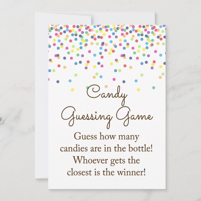 Baby Sprinkled Baby Shower Game Sign Storlek 5x7" Inbjudningar (Framsida)