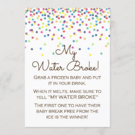 Baby Sprinkled Baby Shower Game Sign Storlek 5x7" Inbjudningar