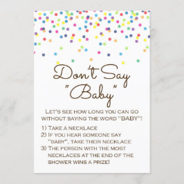 Baby Sprinkled Baby Shower Game Sign Storlek 5x7" Inbjudningar