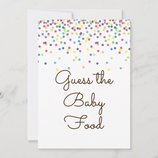 Baby Sprinkled Baby Shower Game Sign Storlekare 5x Inbjudningar (Framsida)