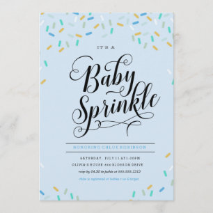 BABY SPRINKLES CONFETTI INVIKATION INBJUDNINGAR