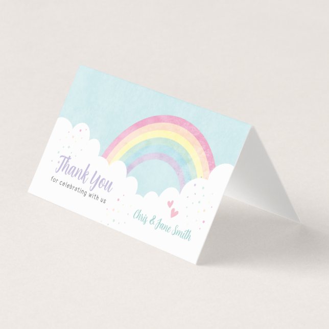 Baby Sprinkles Pastel Rainbow Kort (Framsida)
