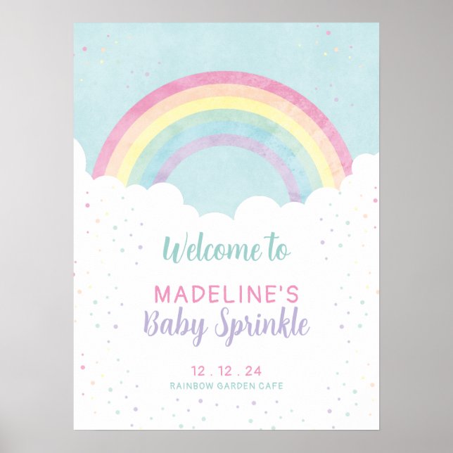 Baby Sprinkles Pastel Rainbow Poster (Framsidan)