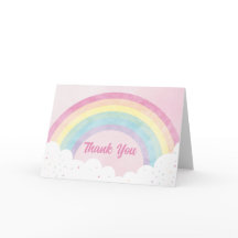 Baby Sprinkles Pastel Rainbow - tack för ditt kort