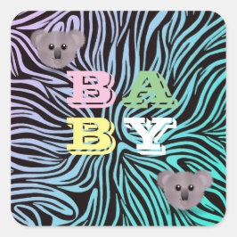 BABY SQUARE STICKER FYRKANTIGT KLISTERMÄRKE