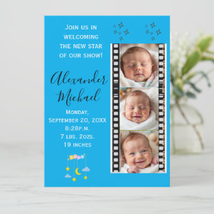 Baby Star Birth Notice bjudande in Inbjudningar