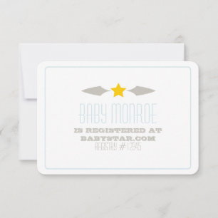 BABY STAR REGISTRY CARD-BABY SHOWER OSA KORT