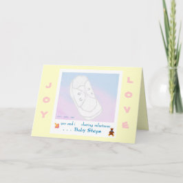 Baby Steps Baby Shower/Birth Greeting Card Inbjudan