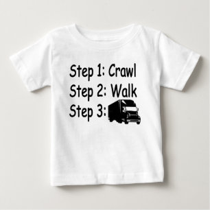 Baby Steps stor lastbil som kör t-shirt