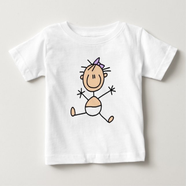 Baby Stick figur T-shirt (Framsida)