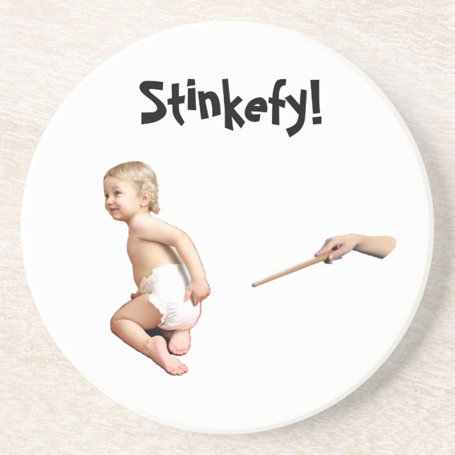 Baby Stinkefy!-underlägg Underlägg Sandsten (Framsidan)