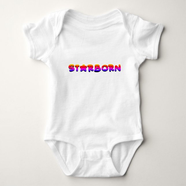 Baby stjärnfött  t shirt (Framsida)