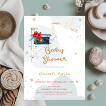 Baby Stork Leverans,Clouds Mailbox Baby Shower