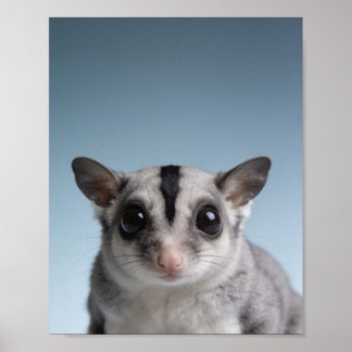 Baby Sugar Glider Porträtt – Sött Nursery Djur W Poster