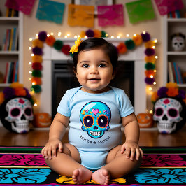 🌹 Baby Sugar Skull i blått 🌹 T Shirt