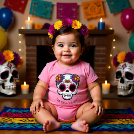 🌹 Baby Sugar Skull med daisy 🌹 T Shirt