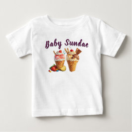  Baby Sundae Personlig Isglass T-Shirt | Söt