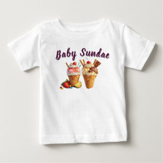  Baby Sundae Personlig Isglass T-Shirt | Söt