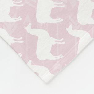 Baby Swaddle Rosa White Llama och Arrow Mönster Fleecefilt