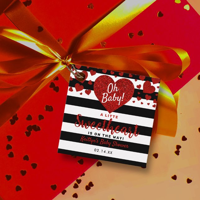 Baby Swearing Valentine Day Baby Shower Gåvor Etiketter (Skapare uppladdad)