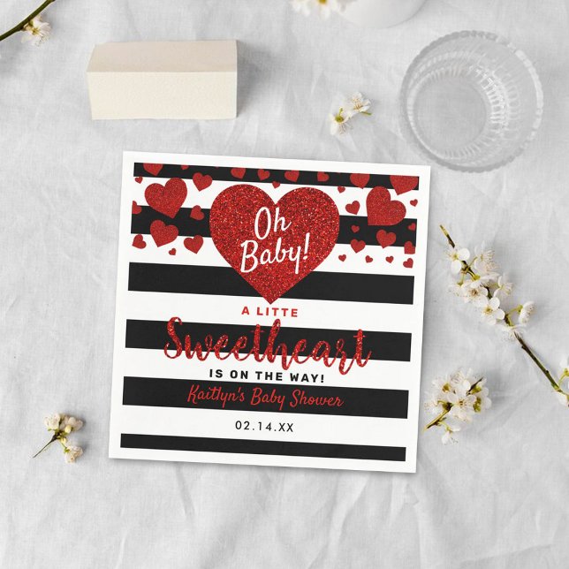 Baby Swearing Valentine Day Baby Shower Pappersservett (Skapare uppladdad)